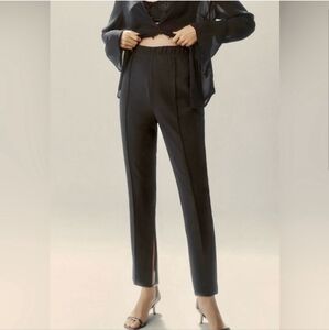 Anthropologie Zipper Ankle Dressy Leggings Pants Black XS